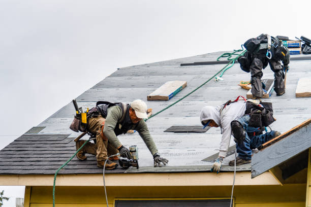 Professional Gutter Installation technician working in Stockton, UT